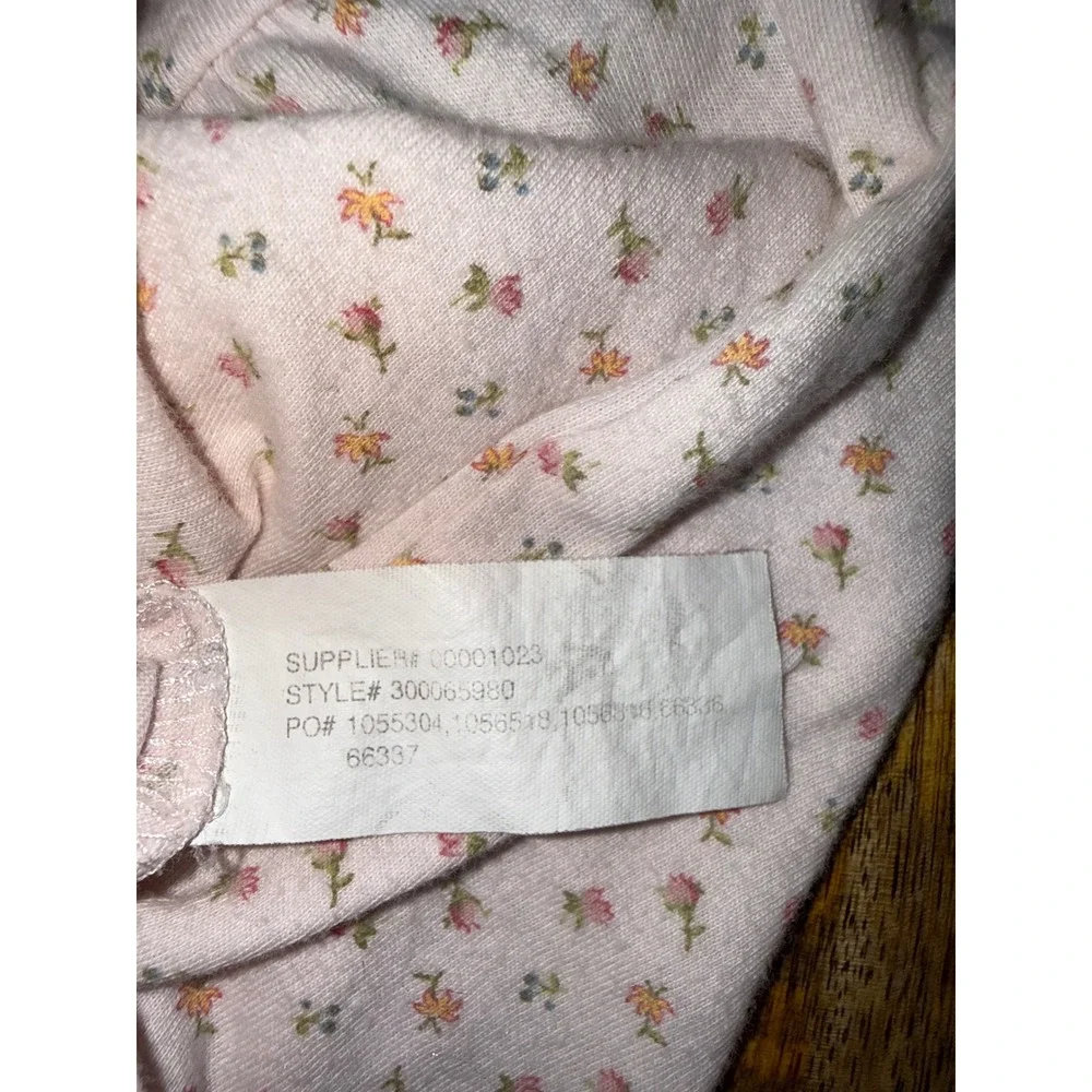 Ralph Lauren Baby Girl Pink Floral Snap Shoulder Peplum Top 3M